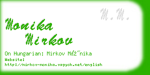 monika mirkov business card